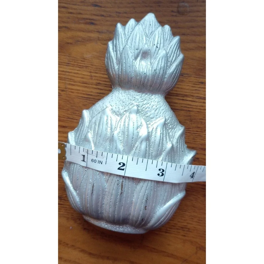 VTG Silver Paint Over Cast Iron Pineapple Door Knocker-Symbol Of Hospitality